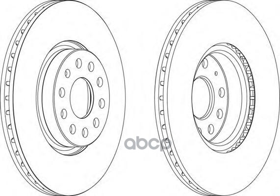 Диск тормозной передний VW Jetta/Passat 05-> FERODO DDF1305 Ferodo арт. DDF1305