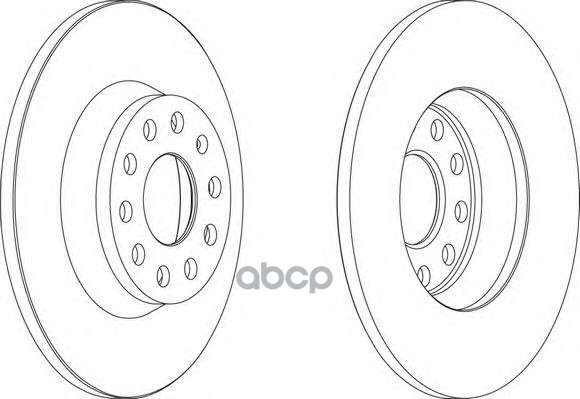Диск тормозной задний FERODO DDF1306 Ferodo арт. DDF1306