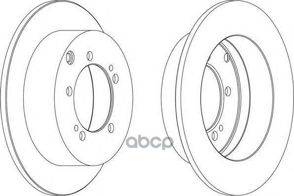 Диск тормозной задний FERODO DDF1410 Ferodo арт. DDF1410