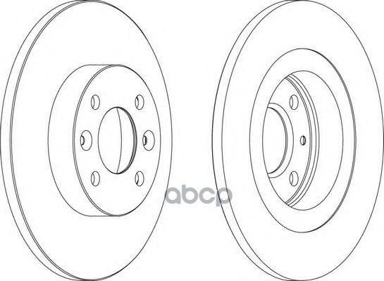 Комплект дисков тормозных перед RENAULT LOGAN 04-/SANDERO 08- Ferodo арт. DDF1502