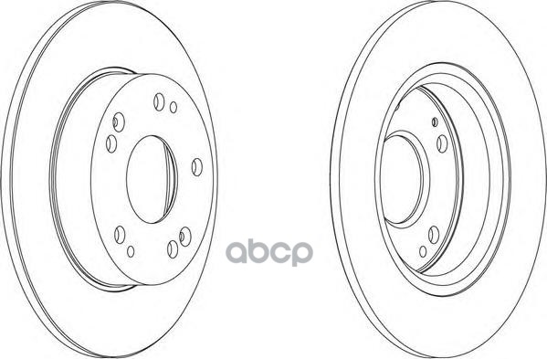 Диск тормозной задний HONDA CIVIC 4D 06- FERODO DDF1558 Ferodo арт. DDF1558
