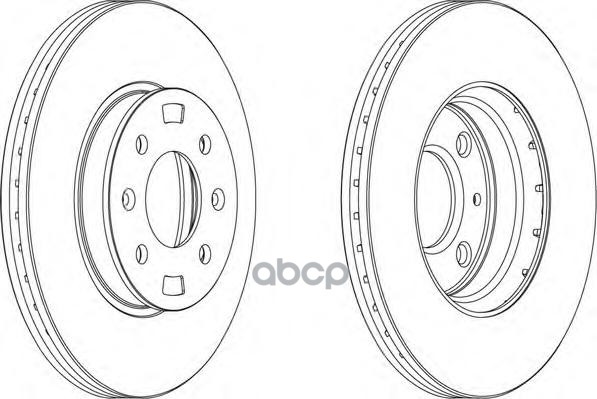 Диск тормозной передний HYUNDAI ACCENT 05-/i20 08-/KIA RIO II 05- FERODO DDF1603 Ferodo арт. DDF1603