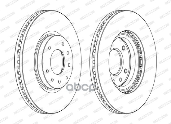 Диск тормозной передний MAZDA CX-7 2.3/2.2 07-> FERODO DDF1768C Ferodo арт. DDF1768C