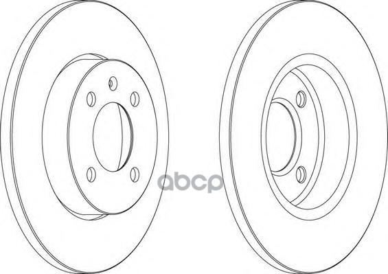Диск тормозной передний VW Golf III/Passat B3/B4/Caddy 96-04 /D=256mm FERODO DDF205 Ferodo арт. DDF205
