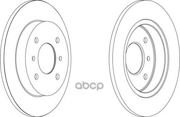 Диск тормозной задний NISSAN ALMERA FERODO DDF267 Ferodo арт. DDF267