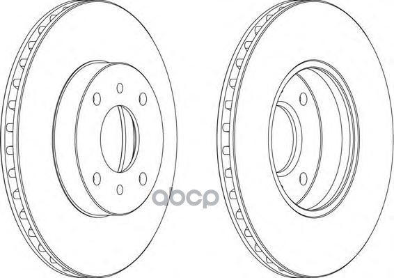 Диск тормозной передний NISSAN ALMERA (N16) / PRIMERA (P11) FERODO DDF959 Ferodo арт. DDF959
