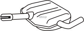 Глушитель Средн Часть Vw: Passat 88-96, Passat Variant 88-97 Ferroz арт. 06.021