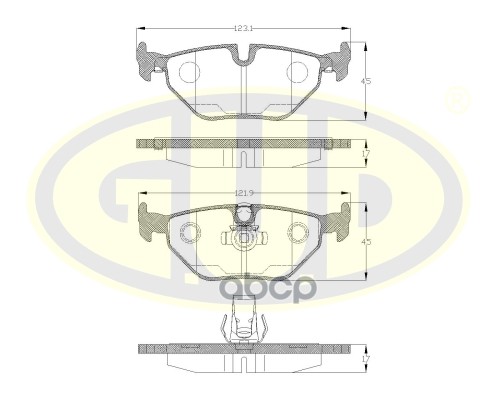 Колодки Тормозные Дисковые | Зад | G.U.D арт. GBP026515