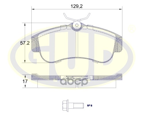 Колодки Тормозные Дисковые | Перед | G.U.D арт. GBP032000