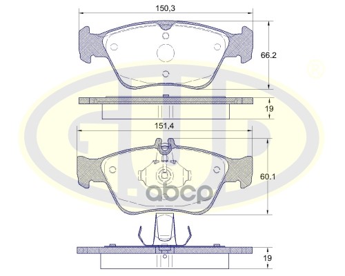Колодки Тормозные Дисковые | Перед | G.U.D арт. GBP058600