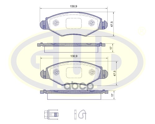 Колодки Тормозные Дисковые | Перед | G.U.D арт. GBP064320