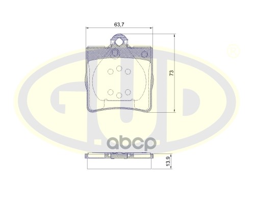 Колодки Тормозные Дисковые | Зад | G.U.D арт. GBP067800