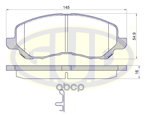 Колодки Тормозные Дисковые | Перед | G.U.D арт. GBP080412