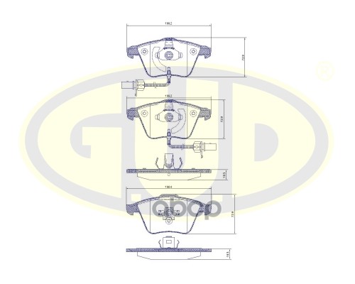 Колодки Тормозные Дисковые | Перед | G.U.D арт. GBP096412