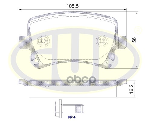 Колодки Тормозные Дисковые | Зад | G.U.D арт. GBP103100