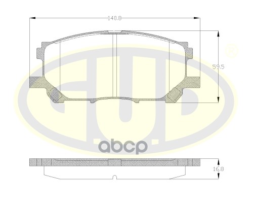 Колодки Тормозные Дисковые | Перед | G.U.D арт. GBP103900