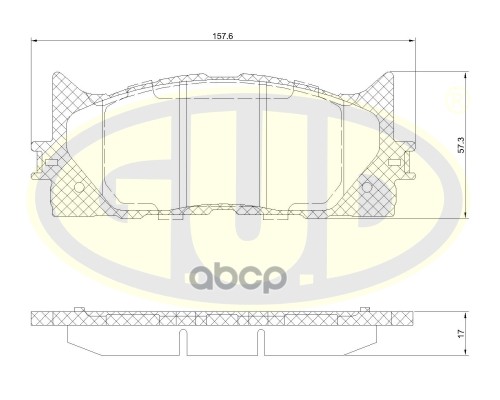 Колодки Тормозные Дисковые G.U.D арт. GBP123300