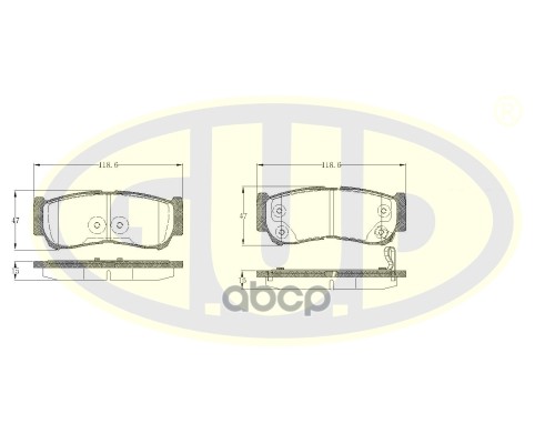 Колодки Тормозные Дисковые | Перед | G.U.D арт. GBP123902