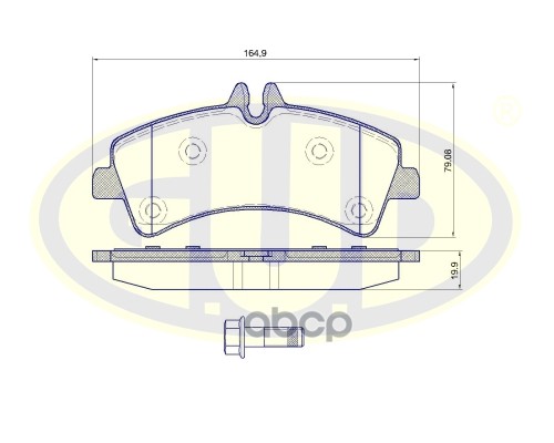 Колодки Зад Mb Sprinter 509Cdi-518Cdi. Vw Crafter 50 2.5Tdi 06- G.U.D арт. GBP124700
