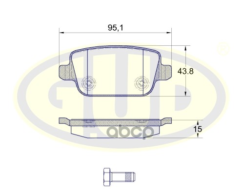 Колодки Тормозные Дисковые | Зад | G.U.D арт. GBP125600