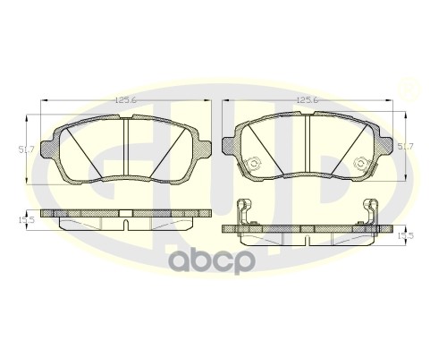 Колодки Тормозные Дисковые | Перед | G.U.D арт. GBP128102