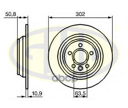 Диск Тормозной | Зад | G.U.D арт. GDB111145