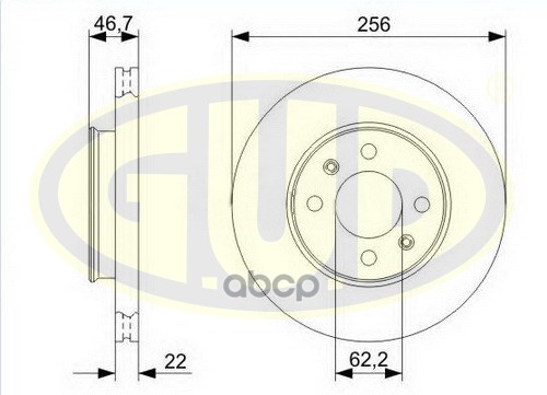 Диск Тормозной | Перед | G.U.D арт. GDB122260