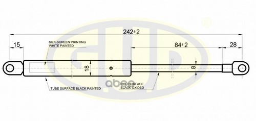 Амортизатор Капота Bmw Seria 5 (E34) 02/88-02/97 380N L=242/84Mm G.U.D арт. GGS010122