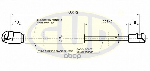Амортизатор Багажника Audi A3 (8L) 09/96-08/00 420N L=500/205Mm G.U.D арт. GGS020116