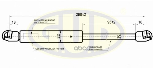 Амортизатор Крышки Багажника | Зад | G.U.D арт. GGS020140