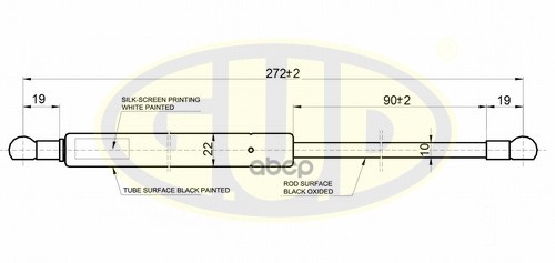 Амортизатор Багажника Audi 80, 80 Quatro (89,8A) 09/86-09/91 670N L=272/90Mm G.U.D арт. GGS020144