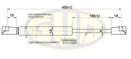 Амортизатор Багажника Cit Cit C5 (Rc), 09/04- 570N L=495/180,5Mm G.U.D арт. GGS020196
