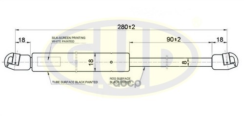 Амортизатор Багажника Frd Focus Ii Sedan (Da_) 04/05- 510N L=280/90Mm G.U.D арт. GGS020261