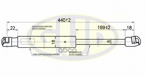 Амортизатор Крышки Багажника | Зад | G.U.D арт. GGS020491