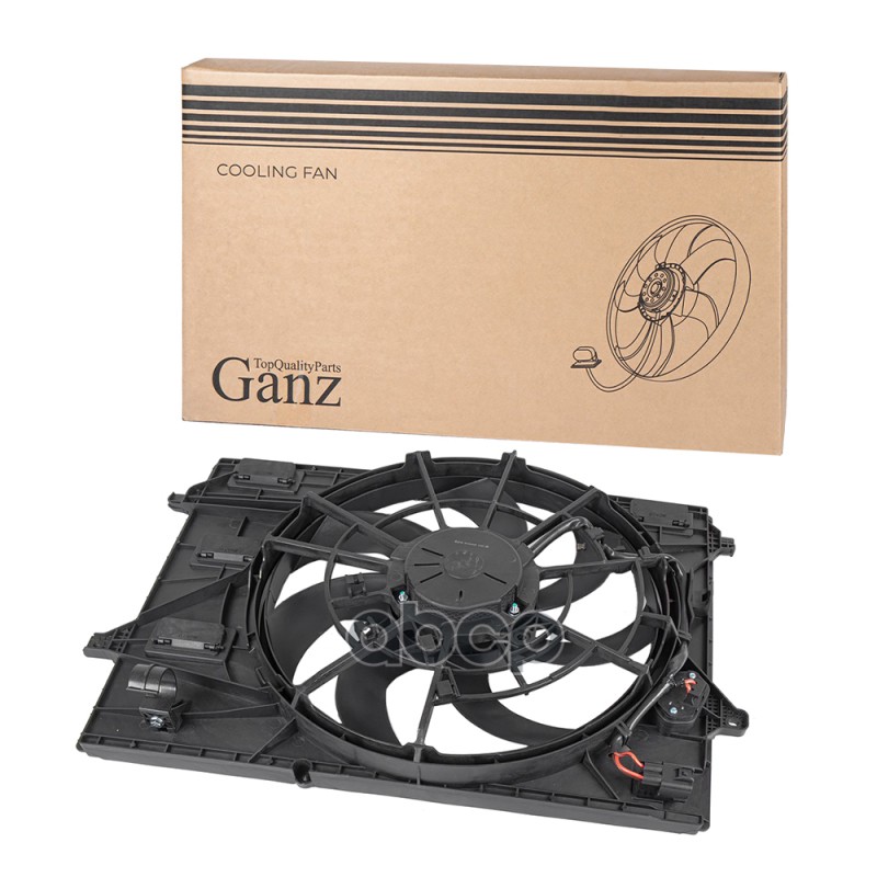 Вентилятор радиатора в сборе GEELY Coolray 1.5T 2018- GANZ GIC06520 GANZ арт. GIC06520