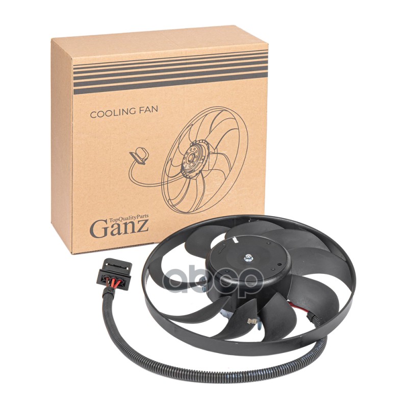 Вентилятор радиатора (без кожуха) VW Bora,Golf,New Bettle,Multivan,Polo GANZ GIC06524 GANZ арт. GIC06524