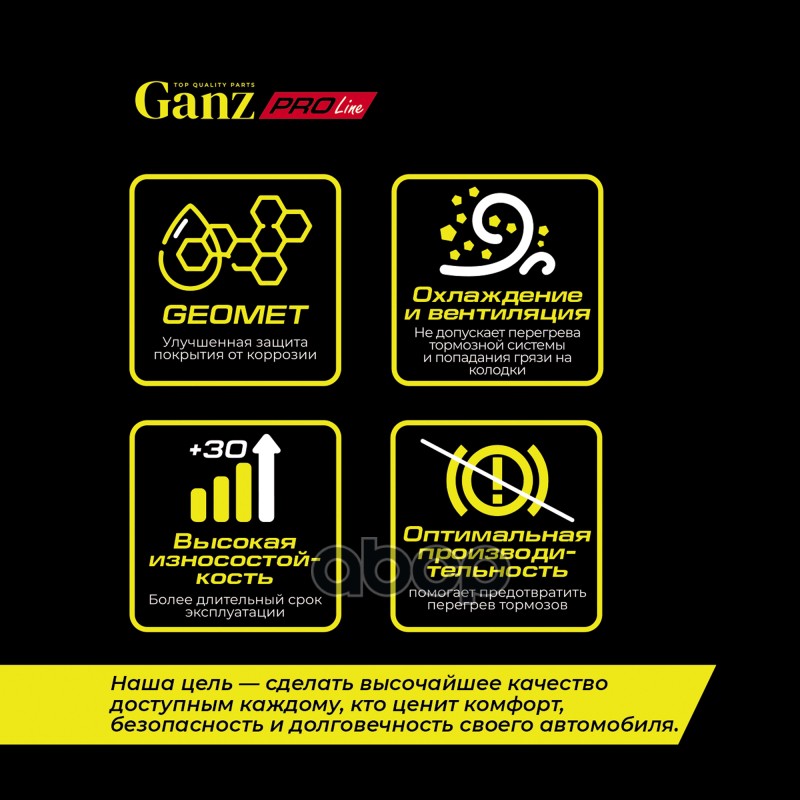 Диск Тормозной Передний Перфорированный Pro-Line С Покрытием (Компл.2 Шт) Hyundai Elantra 11-> Ganz Gij10084s GANZ арт. GIJ10...