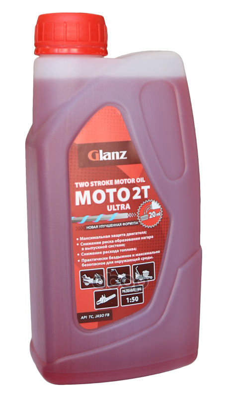 Мото 2Т Ultra Api Tc, Jaso Fb Масло Двухтактное Glanz 0,9Л. Gl628 GLANZ арт. GL628