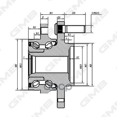 Ступица передняя GH34880 GMB арт. GH34880