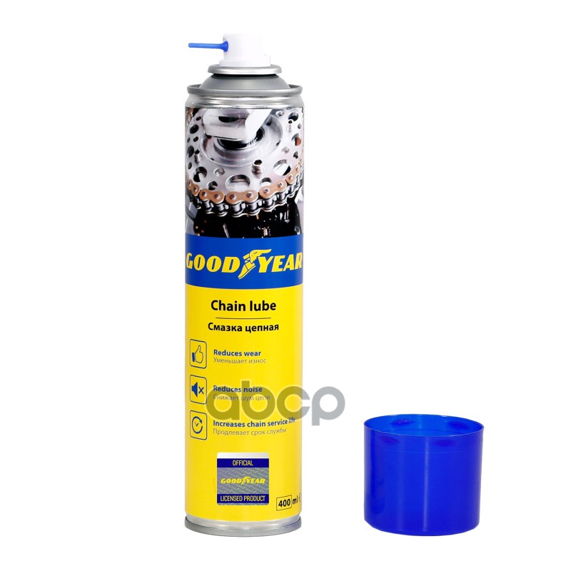 Очистительно-Смазывающая Смесь 400Мл - Белая Для Обработки Приводных Цепей Мото И Велотехники, Аэрозоль GOODYEAR арт. GY000718