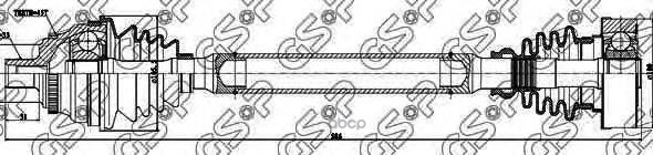 Привод в сборе левый AUDI 80 (89  89Q  8A  B3) GSP арт. 203003