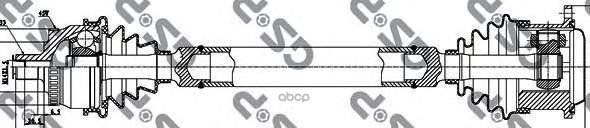 Вал приводной AUDI A4 (8D2  B5) GSP арт. 203012