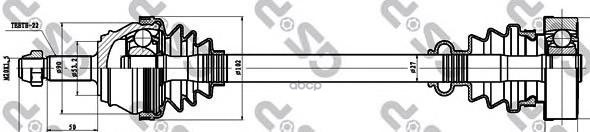 Привод в сборе VW GOLF III (1H1) GSP арт. 261001