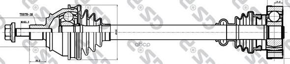 Вал приводной 261119 GSP арт. 261119