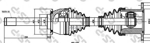 Привод в сборе SSANGYONG MUSSO (FJ) GSP арт. 266002