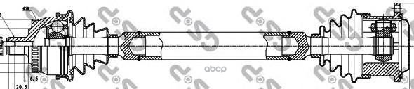 Вал приводной 299108 GSP арт. 299108