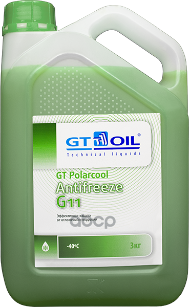 Антифриз GT Polarcool G11 зеленый  3 кг GT OIL арт. 4665300010232