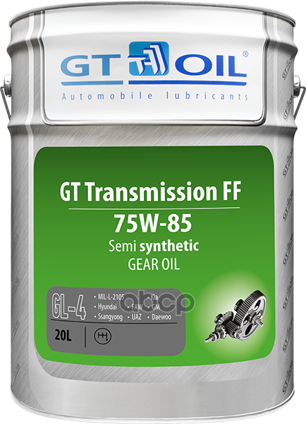 Масло транс. GT Transmission FF  SAE 75W-85  API GL-4  20 л GT OIL арт. 8809059407653