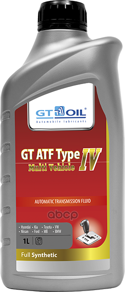 Масло трансмиссионное синтетическое ATF T IV Multi Vehicle 1л GT OIL арт. 8809059407905