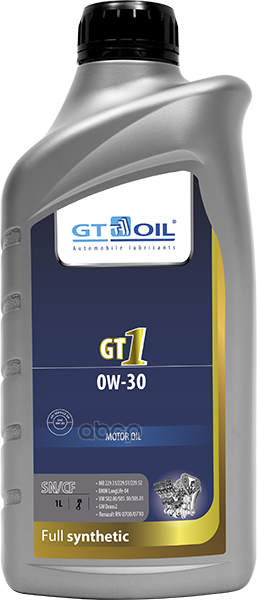 GT OIL Масло моторное синтетическое GT1 0W30 SN/CF, C2 1л